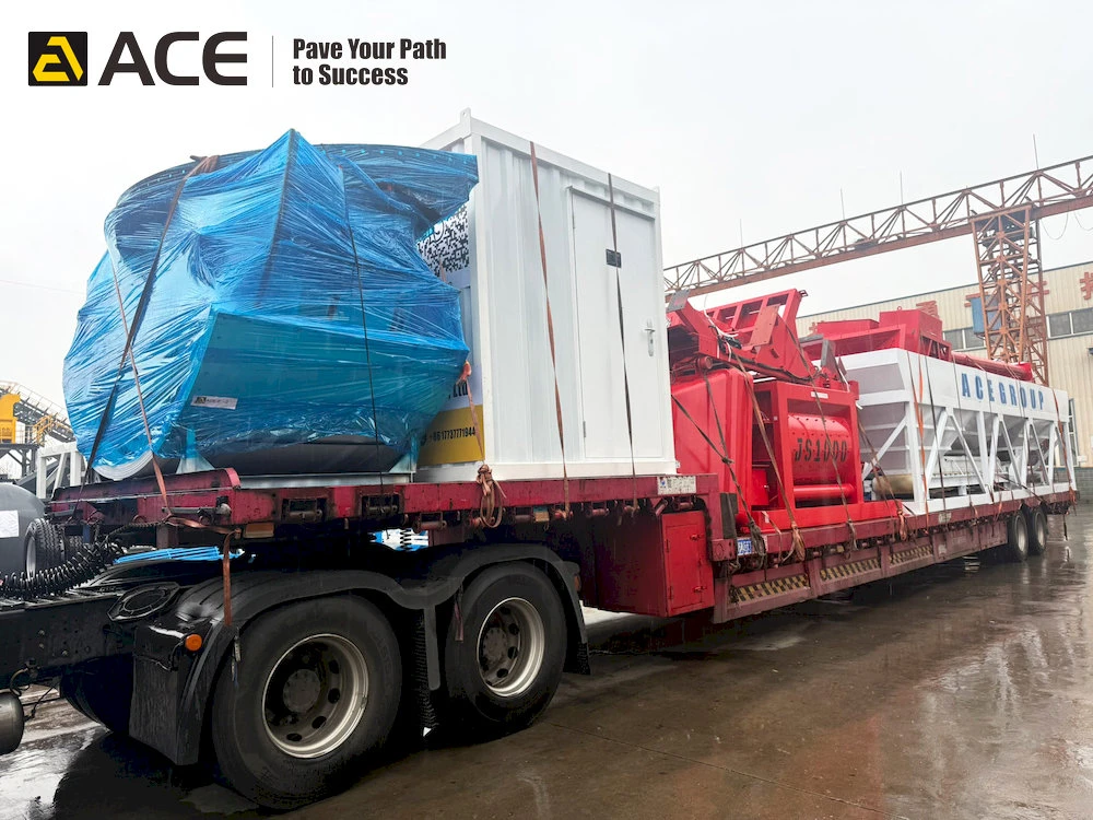 HZS50 concrete batching plants departed for Algeria.