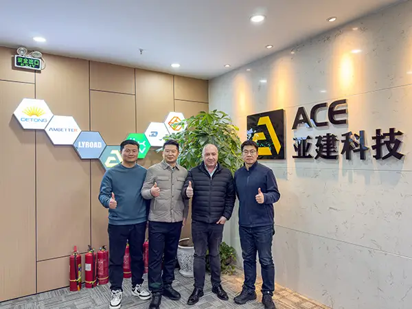 italian client paid a visit to ACE Group for asphalt plant procurement