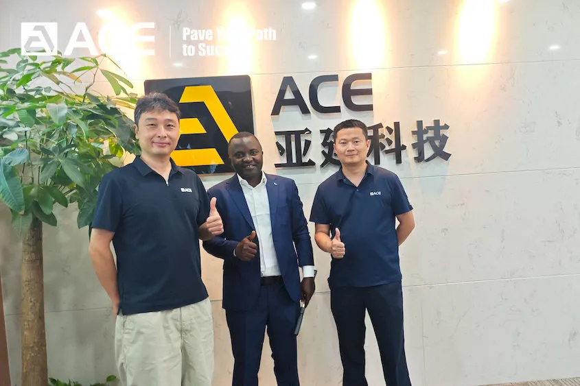 Ugandan business delegates from Africa arrive at ACE Group for a site visit and inspection.