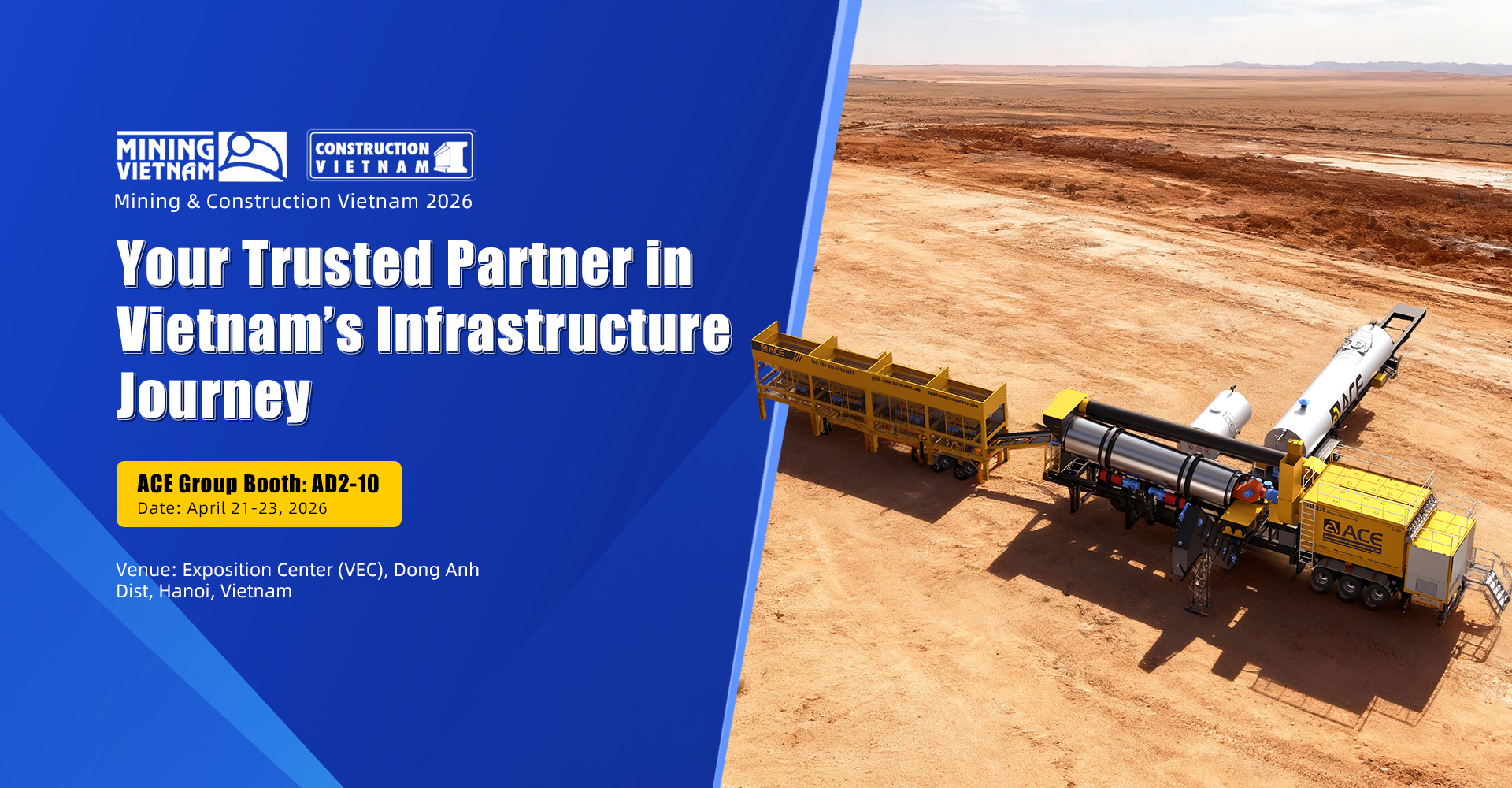 亚建科技将携定制化筑路方案亮相2026越南工程机械展